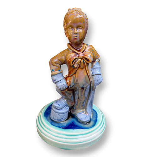 Ali Burnette 9" Vintage Child Figurine Sculpture w/Brown Glaze DP6166